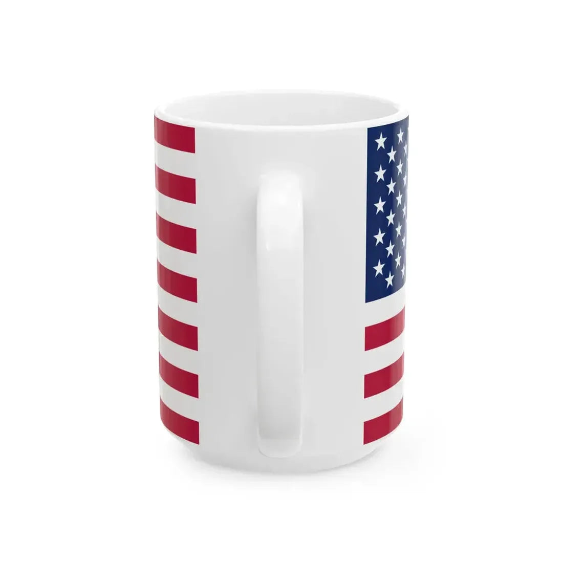 Flag of the United States 60 Stars 6-6-6-6-6-6-6-6-6-6 (United States) White Coffee Mug - Go Mug Yourself
