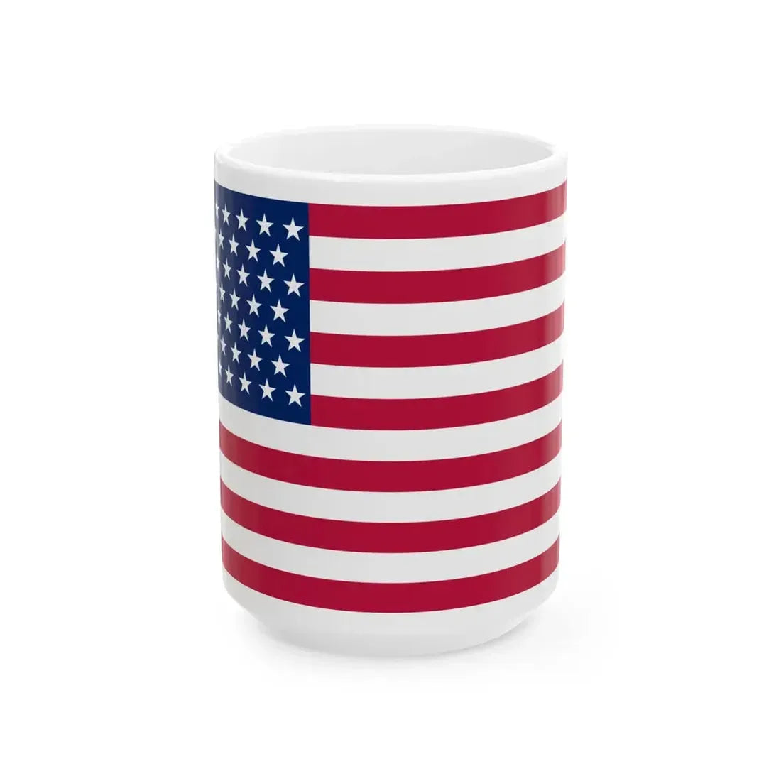 Flag of the United States 60 Stars 9-8-9-8-9-8-9 (United States) White Coffee Mug 15oz - Go Mug Yourself