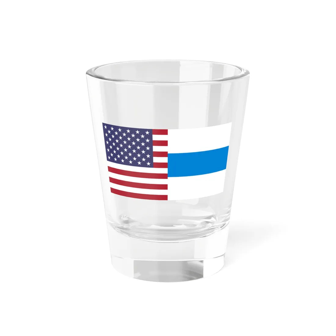 Flag of the United States and Free Russia (United States) Shot Glass 1.5oz 1.5oz - Go Mug Yourself