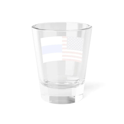 Flag of the United States and Free Russia (United States) Shot Glass 1.5oz - Go Mug Yourself