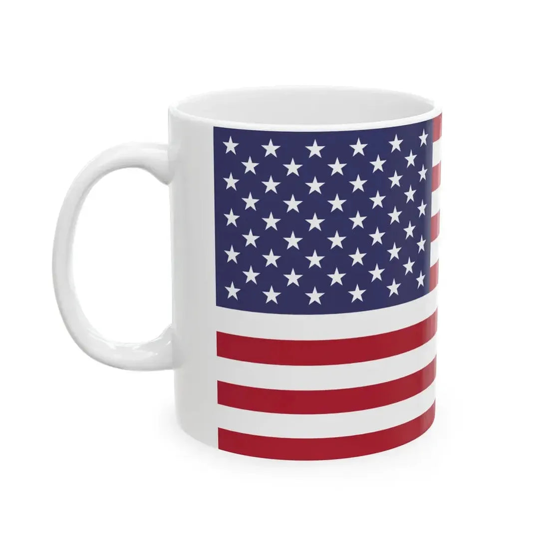 Flag of the United States and Free Russia (United States) White Coffee Mug - Go Mug Yourself