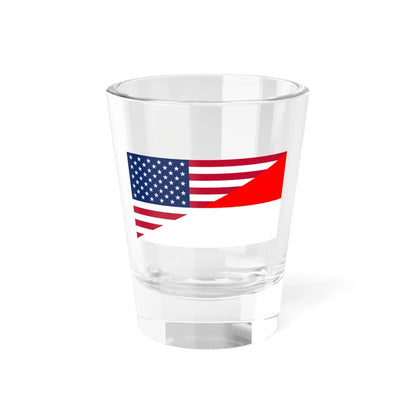 Flag of the United States and Indonesia (Indonesia) Shot Glass 1.5oz 1.5oz - Go Mug Yourself
