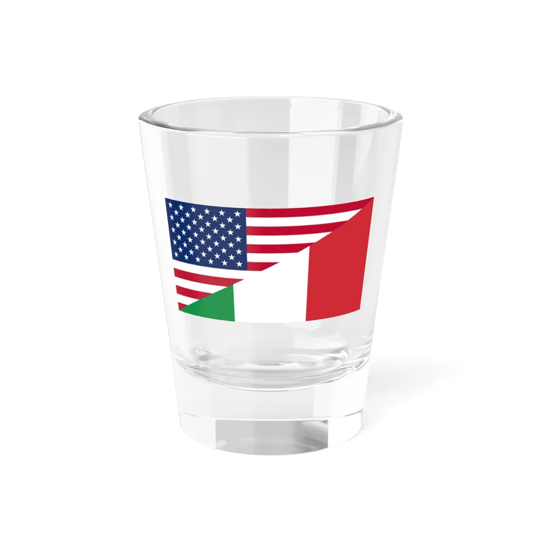 Flag of the United States and Italy (Italy) Shot Glass 1.5oz 1.5oz - Go Mug Yourself