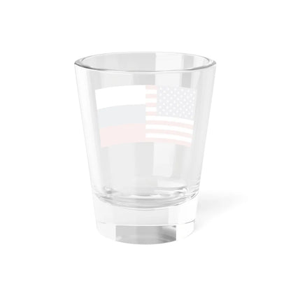 Flag of the United States and Russia (Russia) Shot Glass 1.5oz - Go Mug Yourself