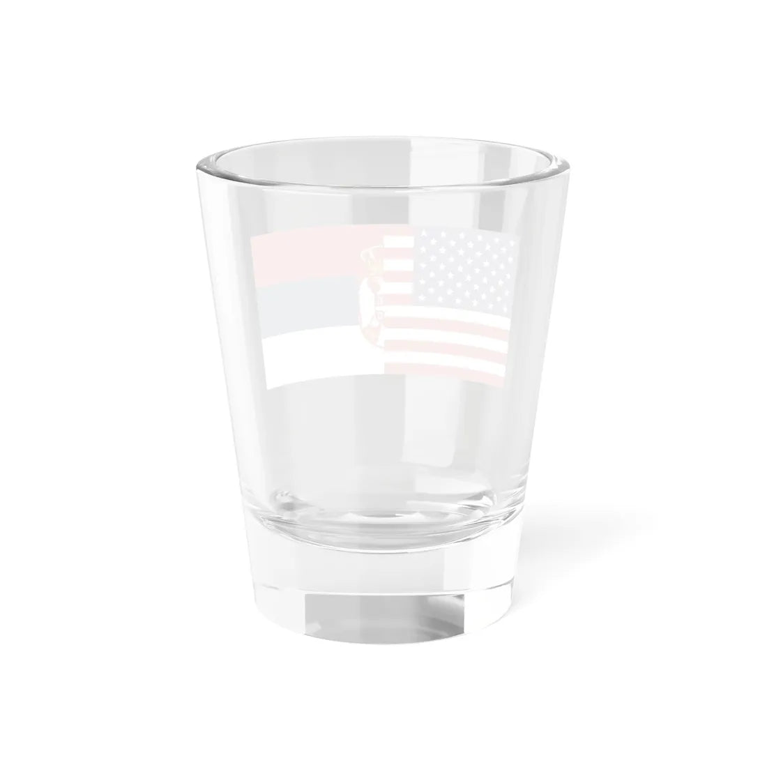 Flag of the United States and Serbia (Serbia) Shot Glass 1.5oz - Go Mug Yourself