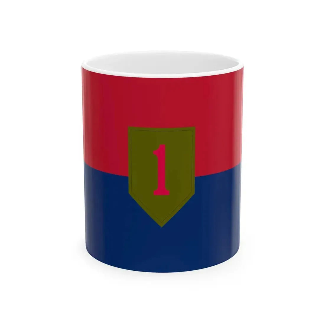 Flag of the United States Army 1st Infantry Division (United States) White Coffee Mug 11oz - Go Mug Yourself