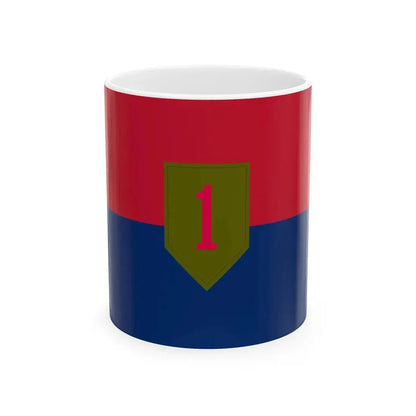 Flag of the United States Army 1st Infantry Division (United States) White Coffee Mug 11oz - Go Mug Yourself
