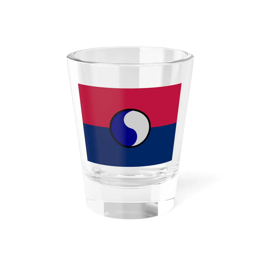 Flag of the United States Army 29th Infantry Division (United States) Shot Glass 1.5oz 1.5oz - Go Mug Yourself