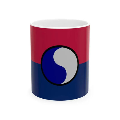 Flag of the United States Army 29th Infantry Division (United States) White Coffee Mug 11oz - Go Mug Yourself