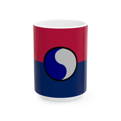 Flag of the United States Army 29th Infantry Division (United States) White Coffee Mug 15oz - Go Mug Yourself
