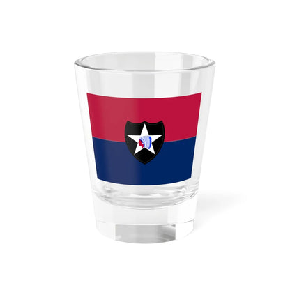 Flag of the United States Army 2nd Infantry Division (United States) Shot Glass 1.5oz 1.5oz - Go Mug Yourself