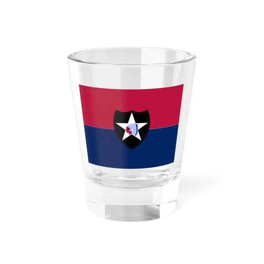 Flag of the United States Army 2nd Infantry Division (United States) Shot Glass 1.5oz 1.5oz - Go Mug Yourself