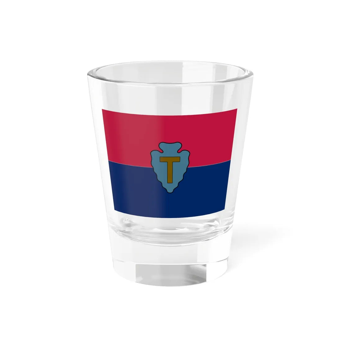 Flag of the United States Army 36th Infantry Division (United States) Shot Glass 1.5oz 1.5oz - Go Mug Yourself