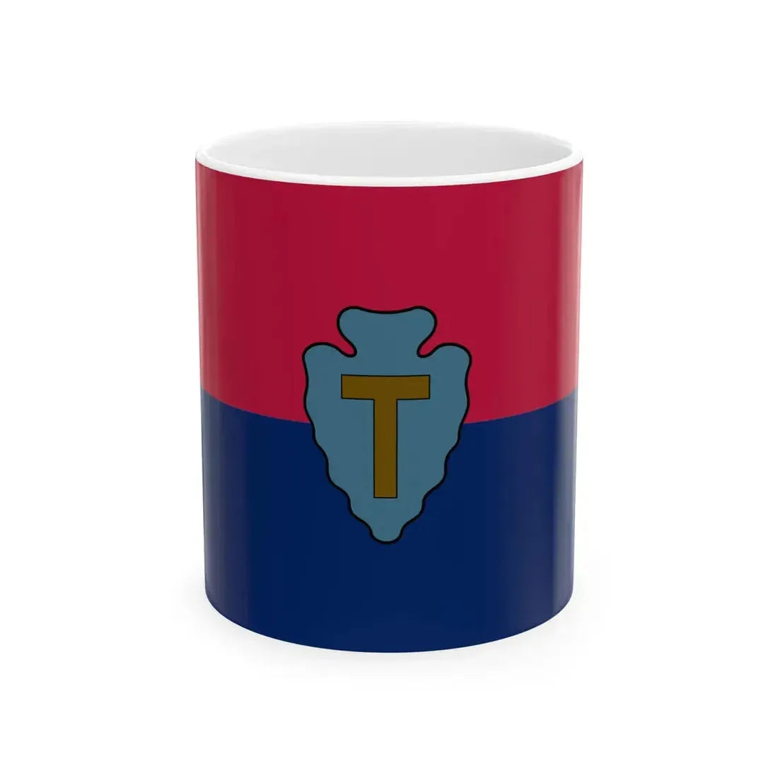 Flag of the United States Army 36th Infantry Division (United States) White Coffee Mug 11oz - Go Mug Yourself