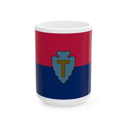Flag of the United States Army 36th Infantry Division (United States) White Coffee Mug 15oz - Go Mug Yourself