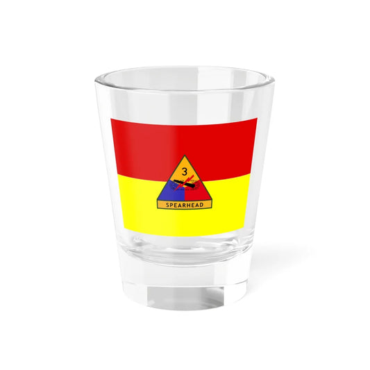 Flag of the United States Army 3rd Armored Division (United States) Shot Glass 1.5oz 1.5oz - Go Mug Yourself