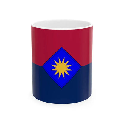 Flag of the United States Army 40th Infantry Division (United States) White Coffee Mug 11oz - Go Mug Yourself