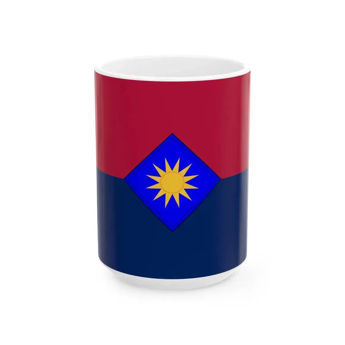 Flag of the United States Army 40th Infantry Division (United States) White Coffee Mug 15oz - Go Mug Yourself