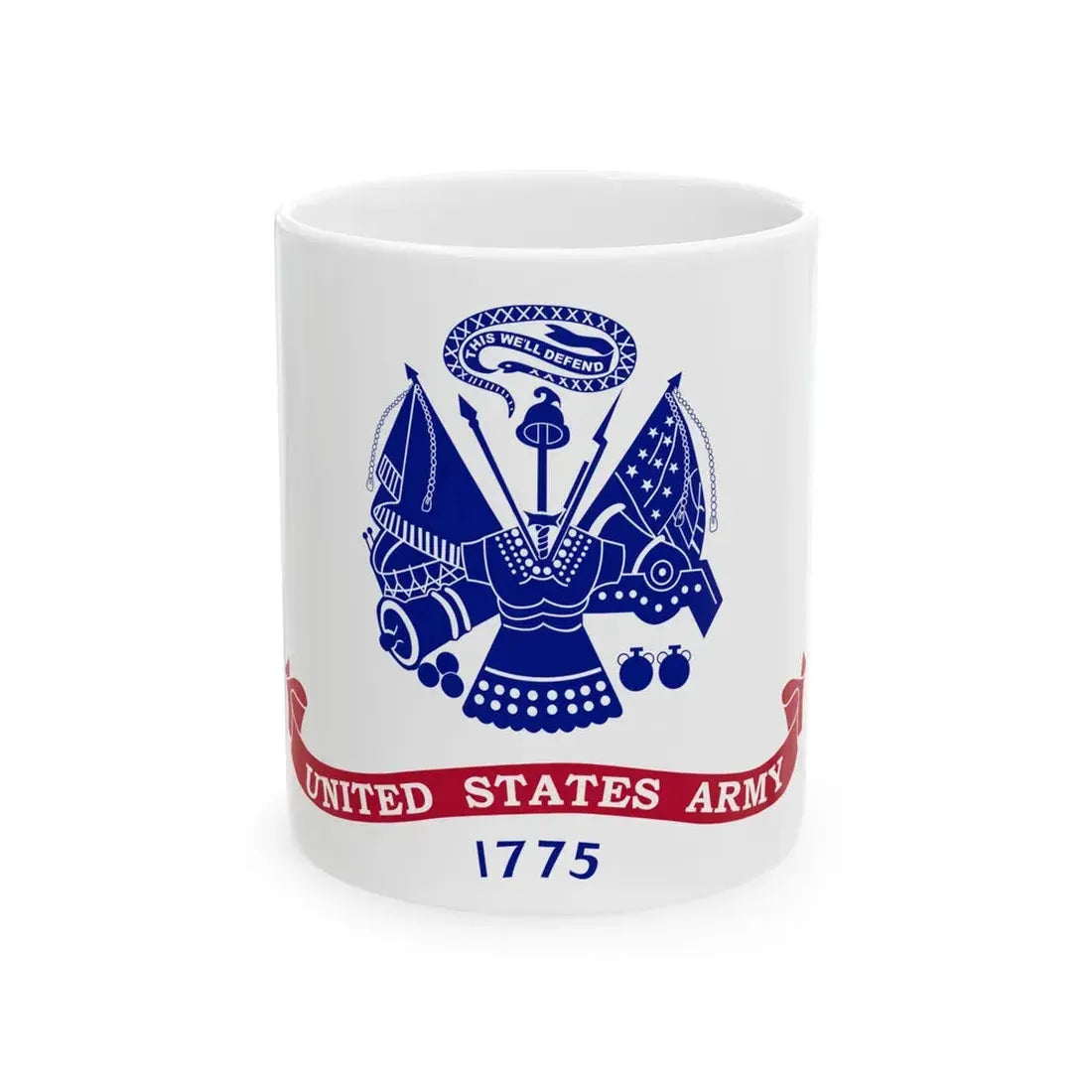Flag of the United States Army unofficial proportions (United States) White Coffee Mug 11oz - Go Mug Yourself