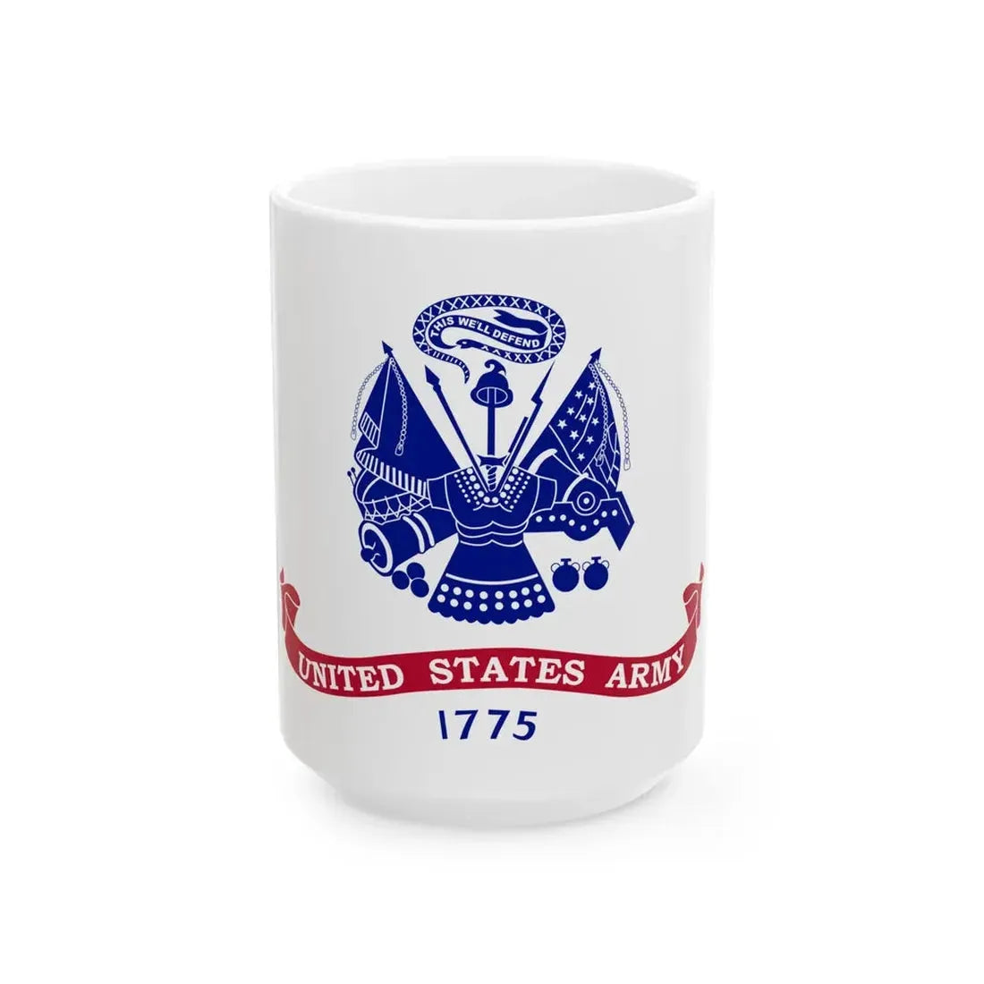 Flag of the United States Army unofficial proportions (United States) White Coffee Mug 15oz - Go Mug Yourself