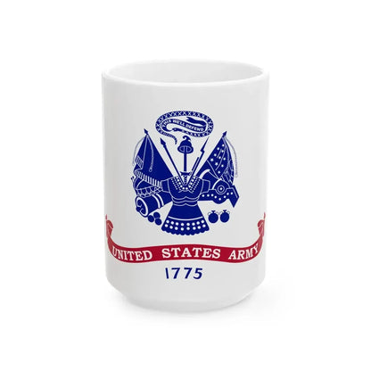 Flag of the United States Army unofficial proportions (United States) White Coffee Mug 15oz - Go Mug Yourself