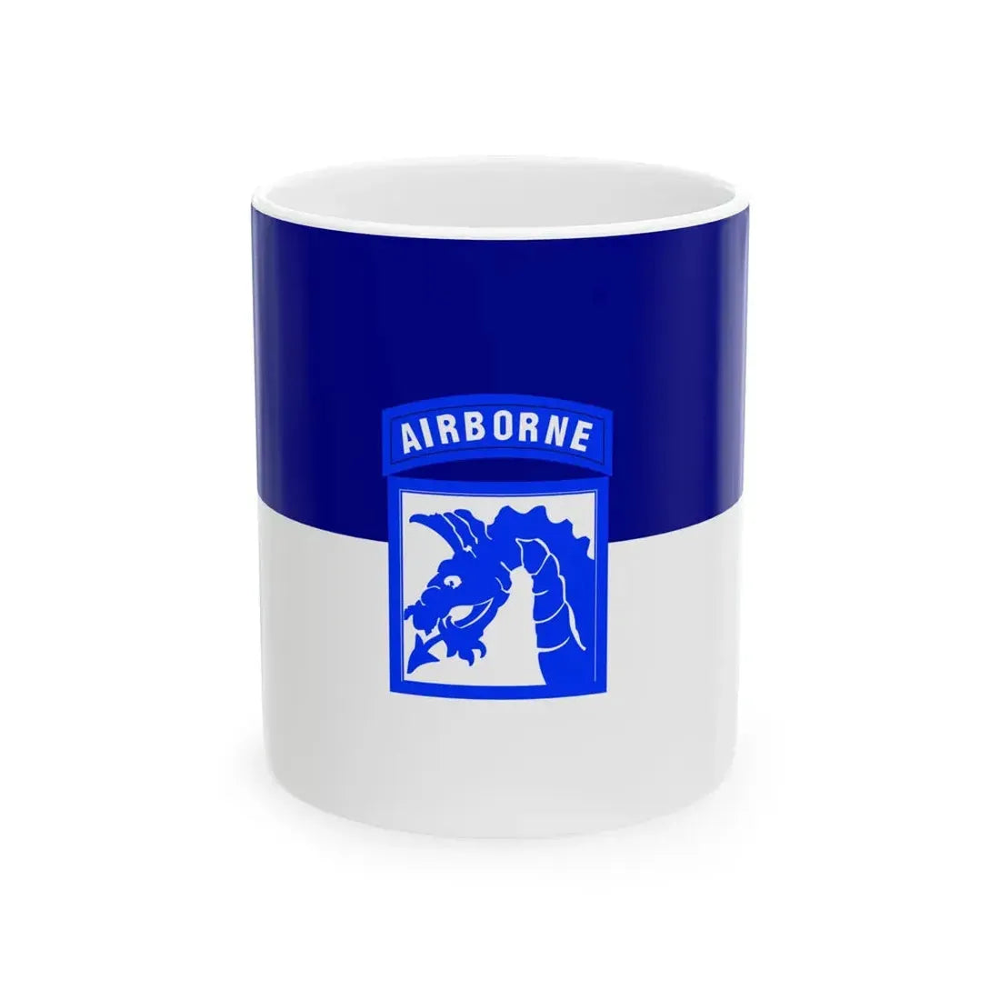 Flag of the United States Army XVIII Airborne Corps (United States) White Coffee Mug 11oz - Go Mug Yourself
