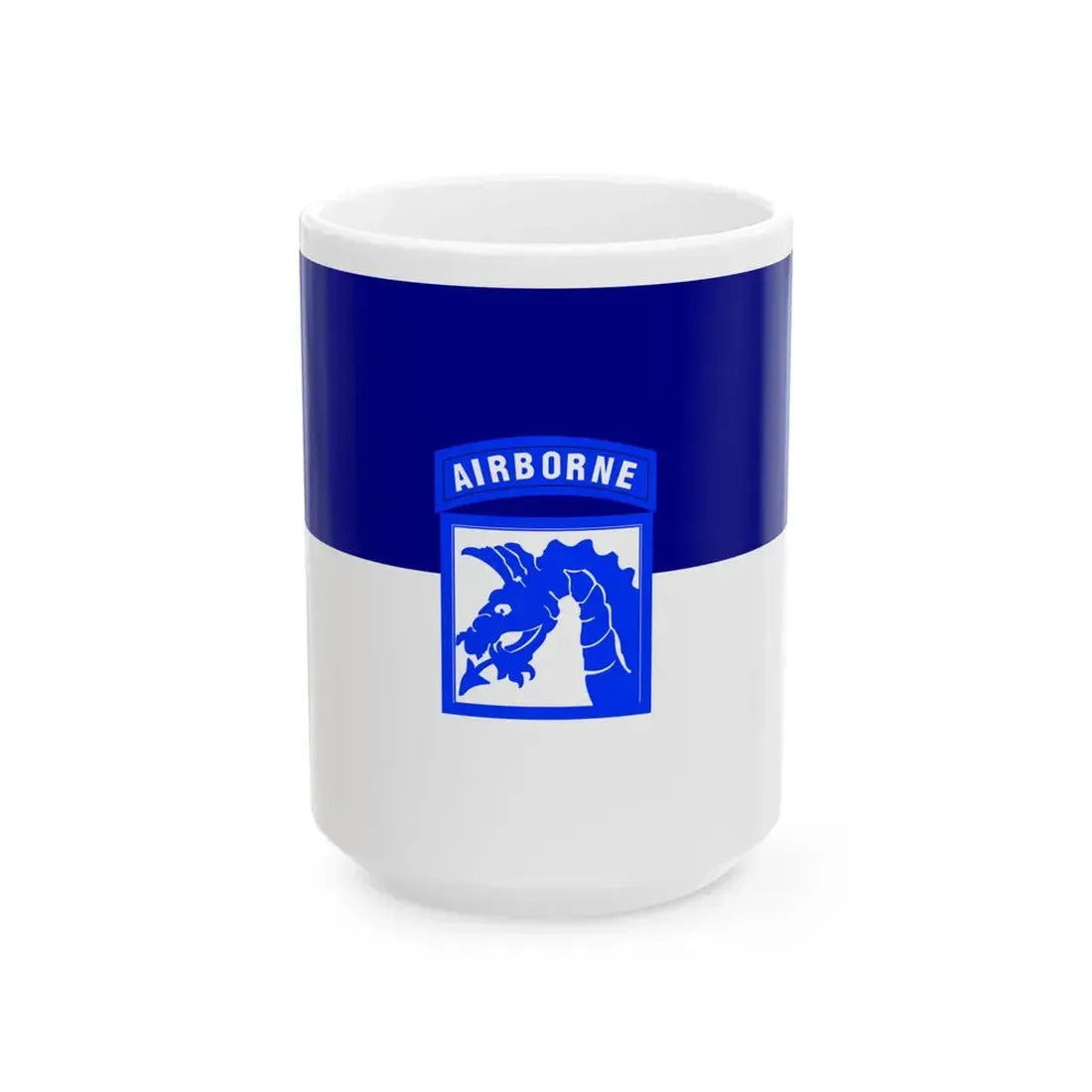Flag of the United States Army XVIII Airborne Corps (United States) White Coffee Mug 15oz - Go Mug Yourself