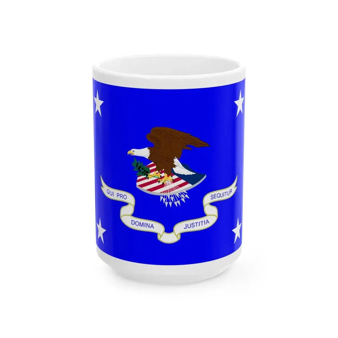 Flag of the United States Attorney General (United States) White Coffee Mug 15oz - Go Mug Yourself
