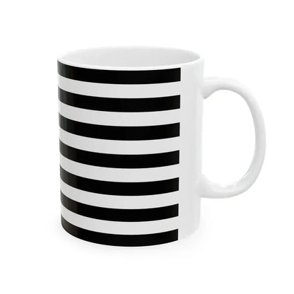 Flag of the United States black and white variant 1 (United States) White Coffee Mug - Go Mug Yourself