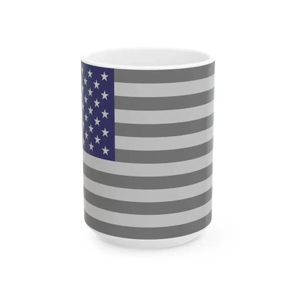 Flag of the United States - Blue (United States) White Coffee Mug 15oz - Go Mug Yourself