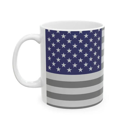 Flag of the United States - Blue (United States) White Coffee Mug - Go Mug Yourself
