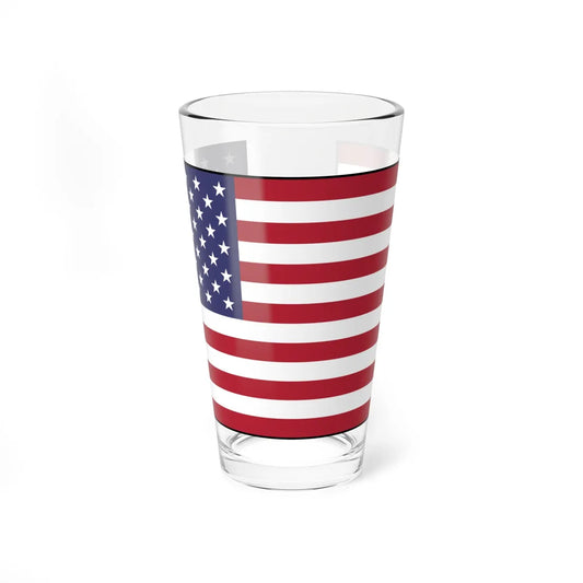 Flag of the United States bordered (United States) Pint Glass 16oz 16oz - Go Mug Yourself