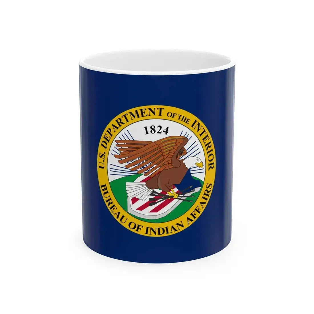 Flag of the United States Bureau of Indian Affairs (United States) White Coffee Mug 11oz - Go Mug Yourself