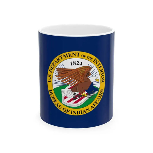 Flag of the United States Bureau of Indian Affairs (United States) White Coffee Mug 11oz - Go Mug Yourself
