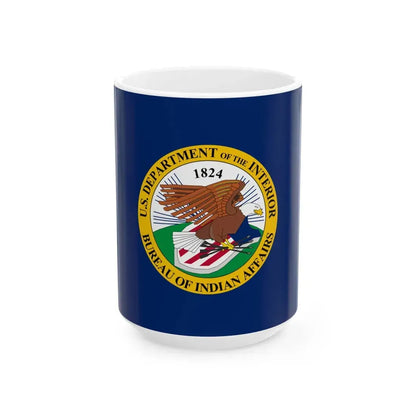 Flag of the United States Bureau of Indian Affairs (United States) White Coffee Mug 15oz - Go Mug Yourself