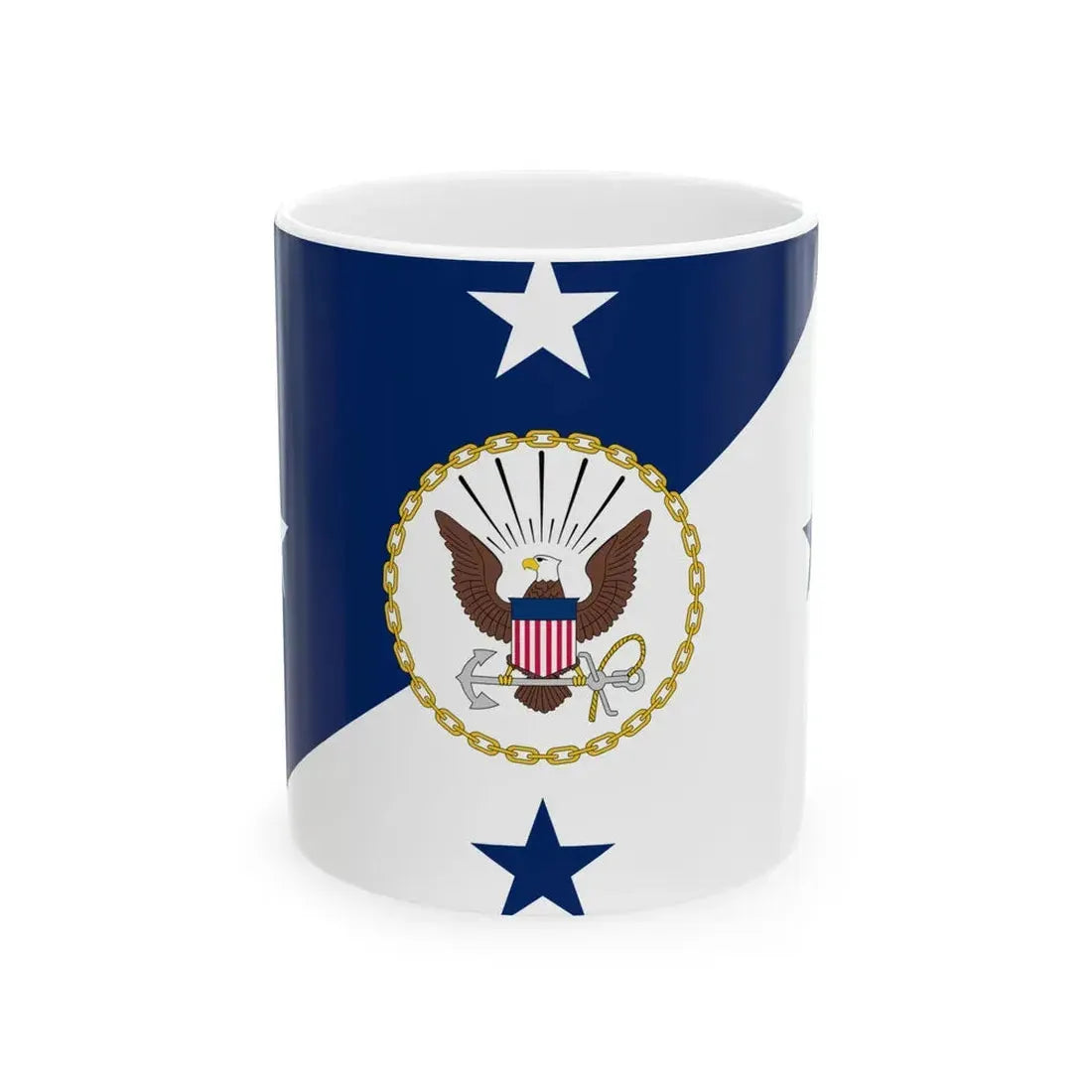 Flag of the United States Chief of Naval Operations (United States) White Coffee Mug 11oz - Go Mug Yourself