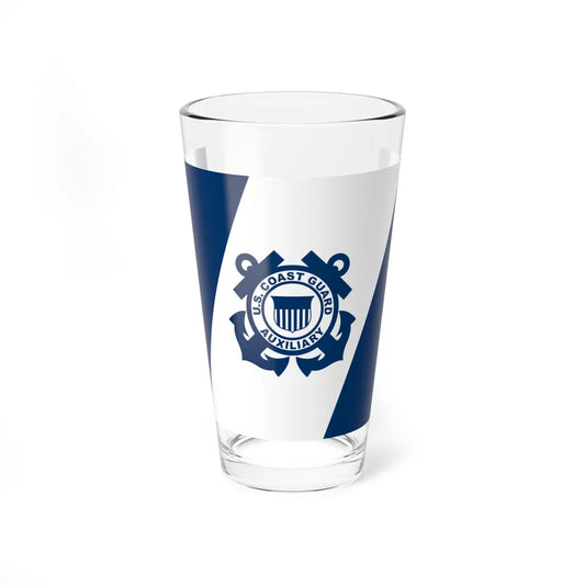 Flag of the United States Coast Guard Auxiliary (United States) Pint Glass 16oz 16oz - Go Mug Yourself