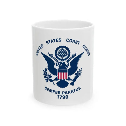 Flag of the United States Coast Guard (United States) White Coffee Mug 11oz - Go Mug Yourself