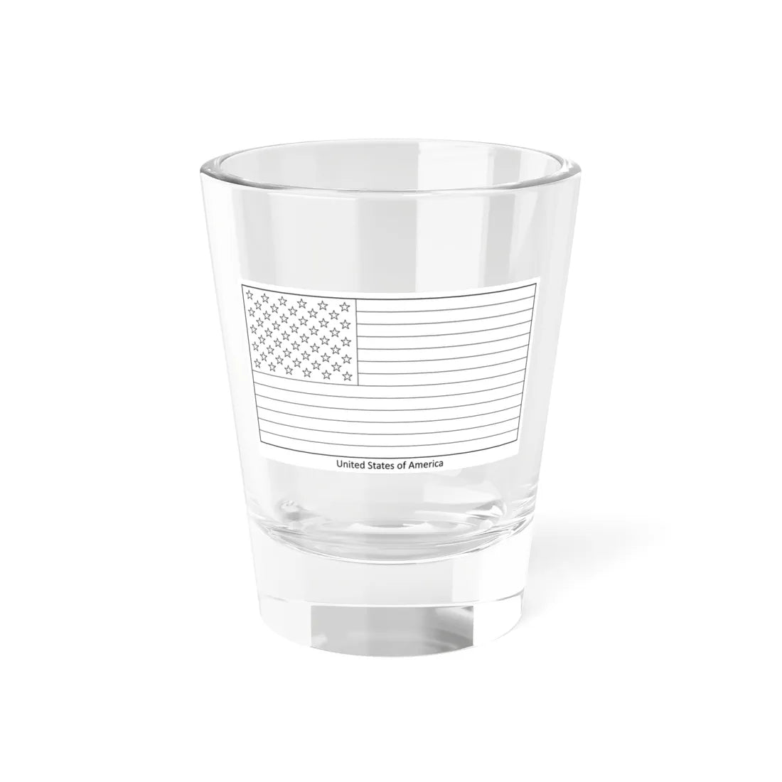 Flag of the United States colouring page (United States) Shot Glass 1.5oz 1.5oz - Go Mug Yourself