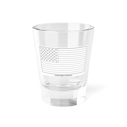 Flag of the United States colouring page (United States) Shot Glass 1.5oz 1.5oz - Go Mug Yourself