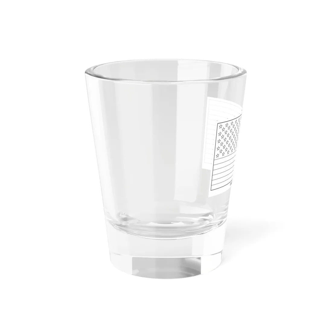 Flag of the United States colouring page (United States) Shot Glass 1.5oz - Go Mug Yourself