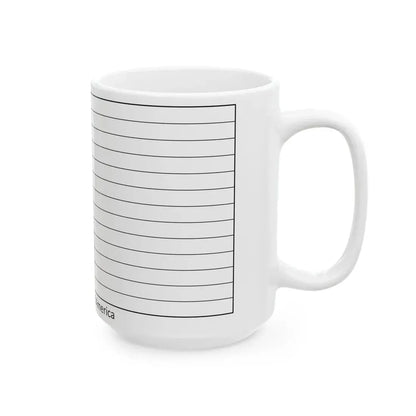 Flag of the United States colouring page (United States) White Coffee Mug - Go Mug Yourself