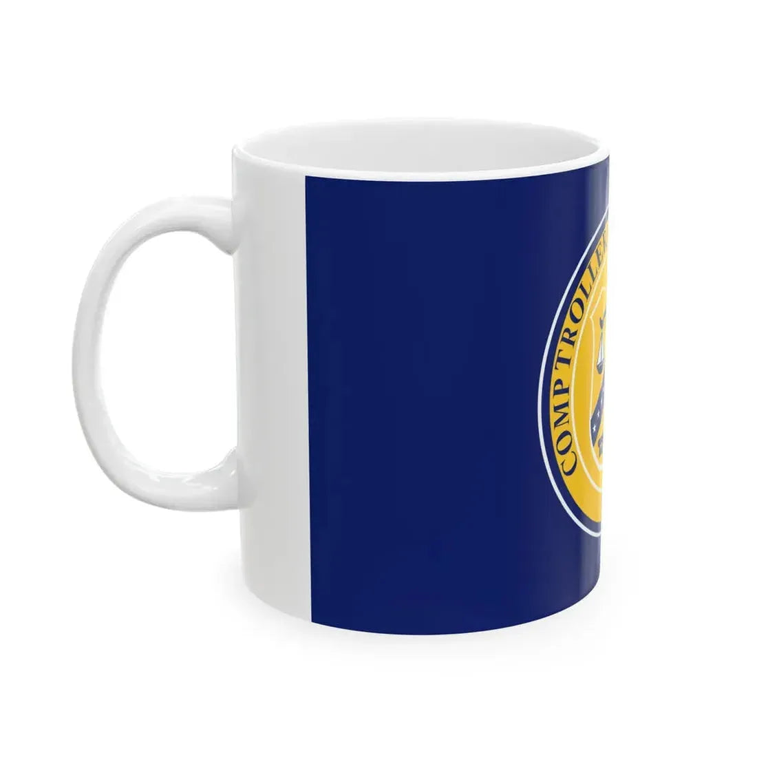 Flag of the United States Comptroller of the Currency (United States) White Coffee Mug - Go Mug Yourself