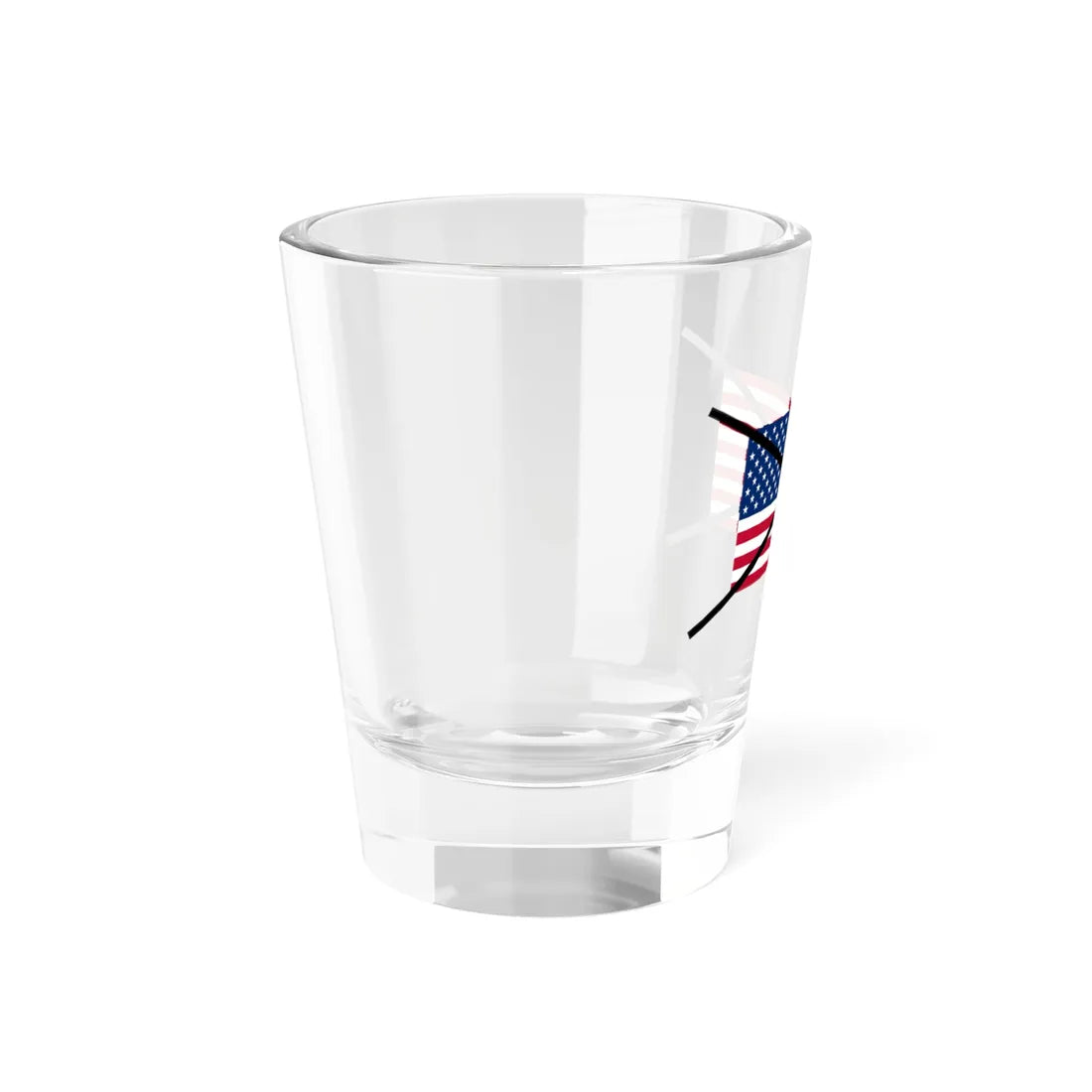 Flag of the United States crossed out (United States) Shot Glass 1.5oz - Go Mug Yourself
