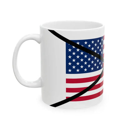 Flag of the United States crossed out (United States) White Coffee Mug - Go Mug Yourself