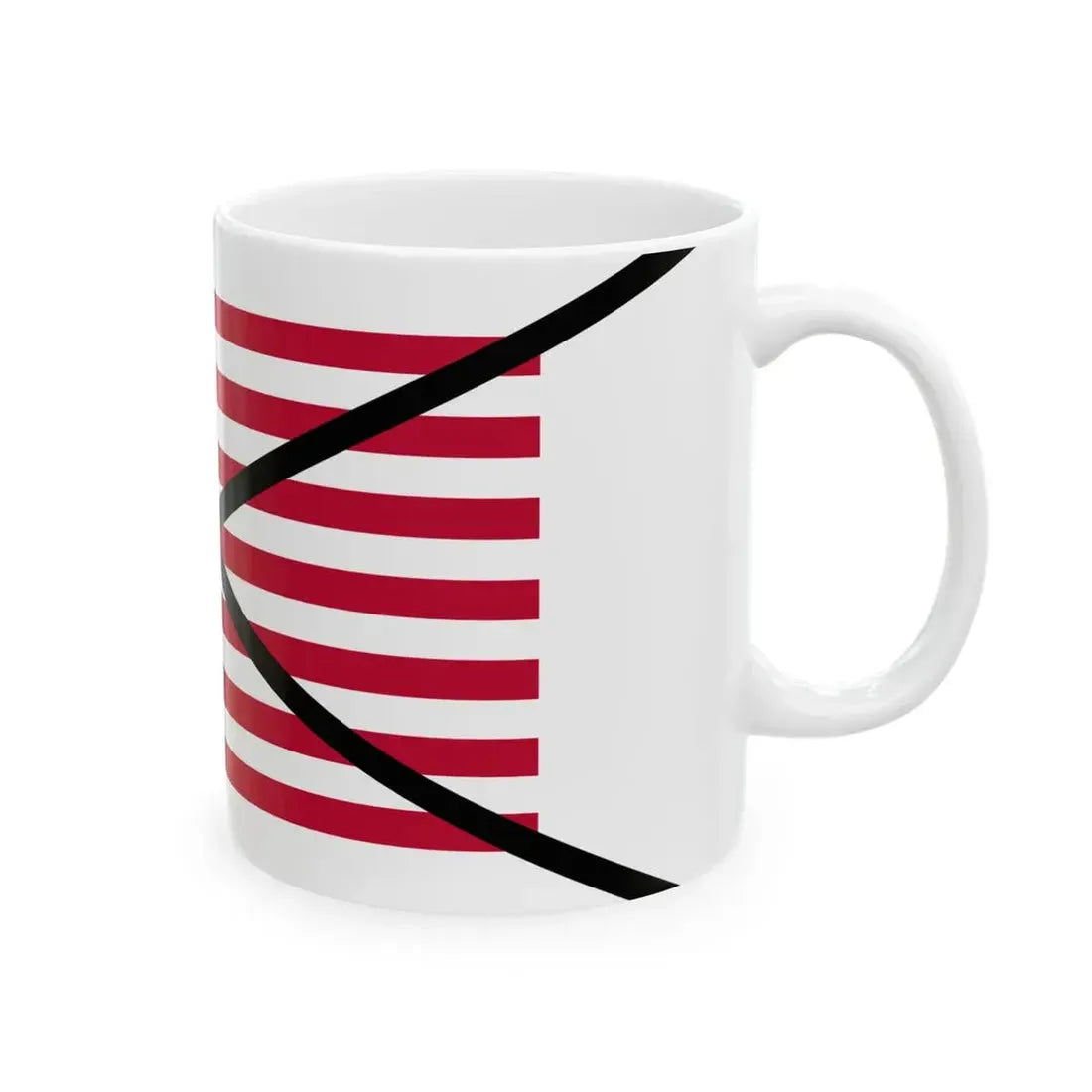 Flag of the United States crossed out (United States) White Coffee Mug - Go Mug Yourself