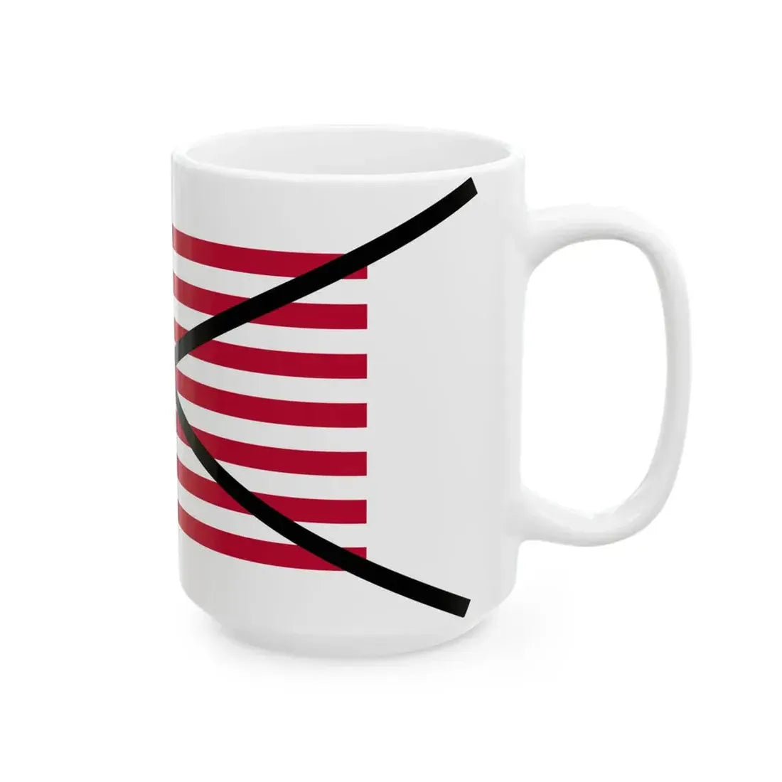 Flag of the United States crossed out (United States) White Coffee Mug - Go Mug Yourself