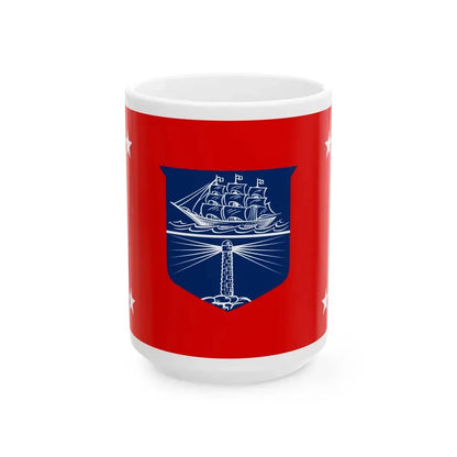 Flag of the United States Department of Commerce rank III (United States) White Coffee Mug 15oz - Go Mug Yourself