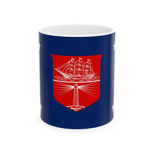 Flag of the United States Department of Commerce rank IIII (United States) White Coffee Mug 11oz - Go Mug Yourself