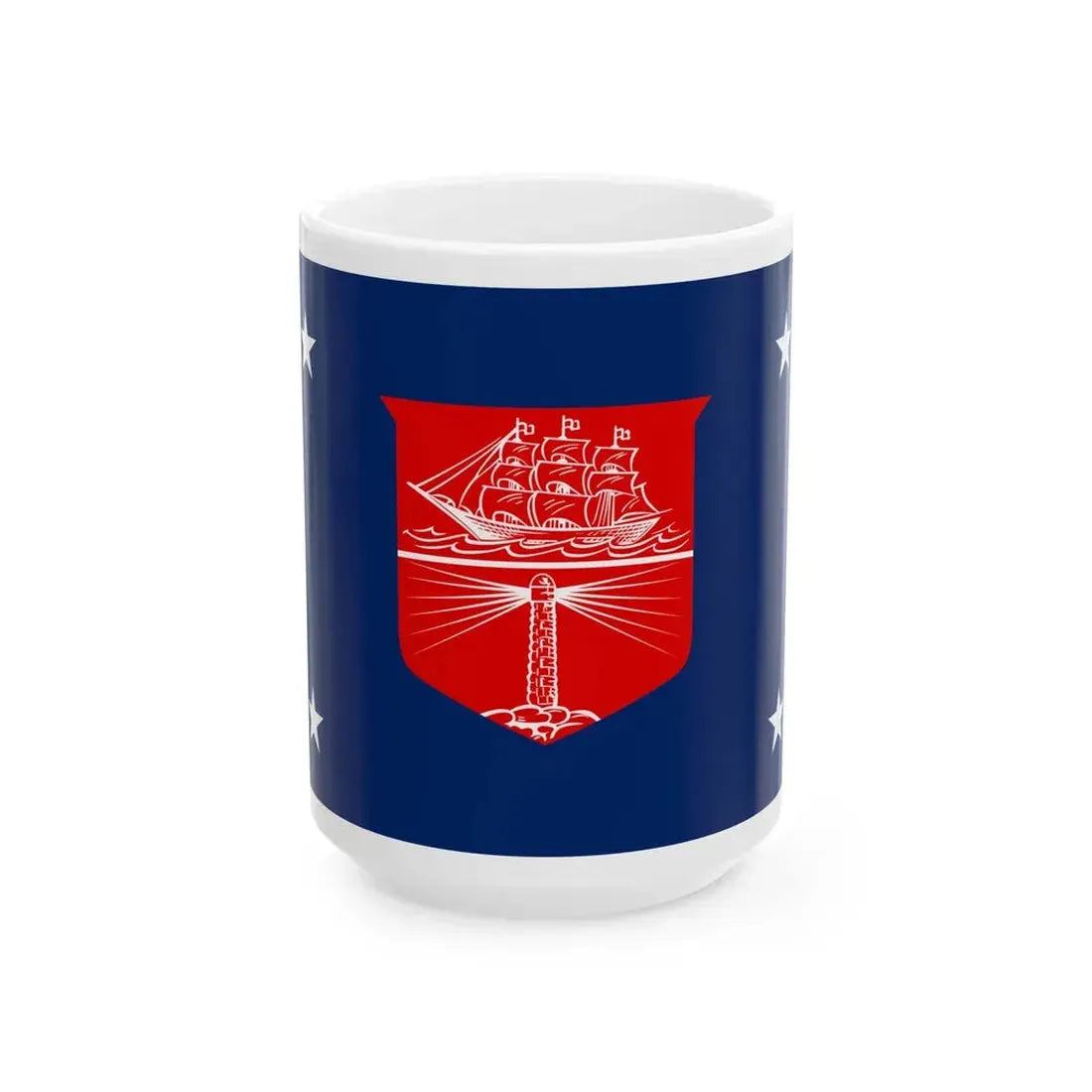 Flag of the United States Department of Commerce rank IIII (United States) White Coffee Mug 15oz - Go Mug Yourself